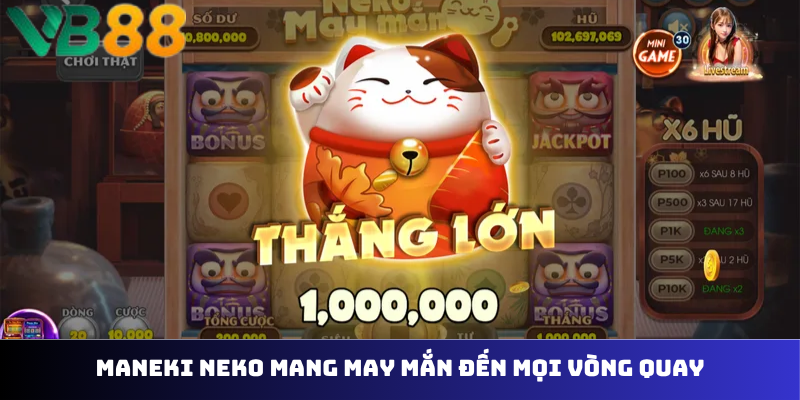 Maneki neko mang may mắn đến mọi vòng quay